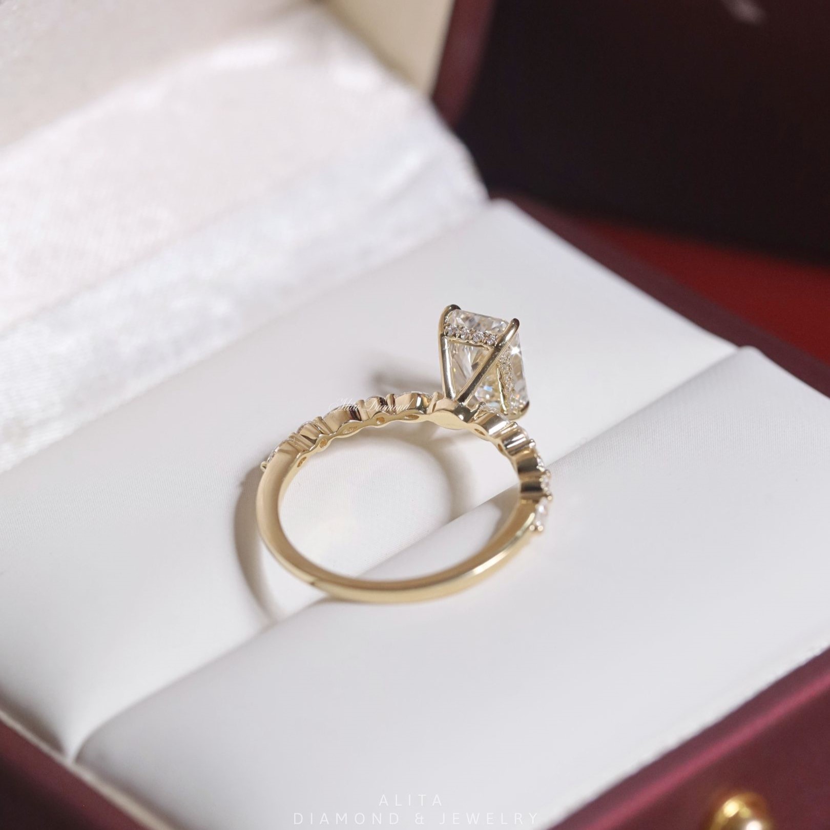 Nhẫn nữ grace halo thanh lịch, nữ tính NN021