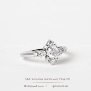 Nhẫn vàng trắng tình yêu vĩnh cửu N009