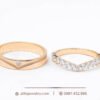 Cặp nhẫn cưới vàng 18K CNC024