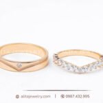 Cặp nhẫn cưới vàng 18K CNC024