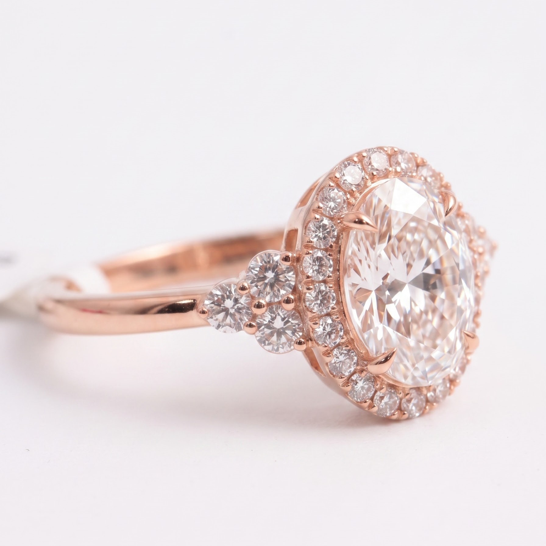 Nhẫn kim cương bông tuyết vàng trắng 14K NN024