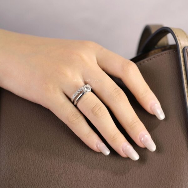 Nhẫn kim cương nữ Eternity mix Solitaire