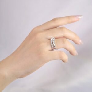 Nhẫn kim cương nữ Eternity mix Solitaire