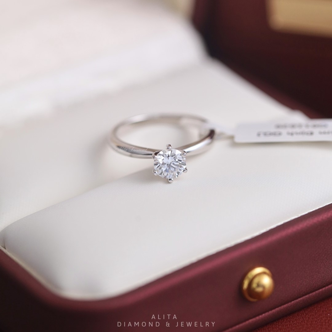 Nhẫn kim cương lab grown nữ Eternity mix Solitaire