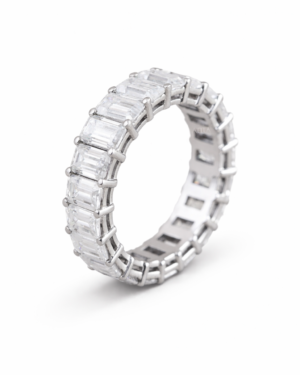 Nhẫn nữ viên chữ nhật Baguette Eternity NN022