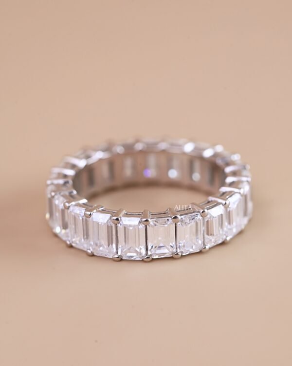 Nhẫn nữ viên chữ nhật Baguette Eternity NN022