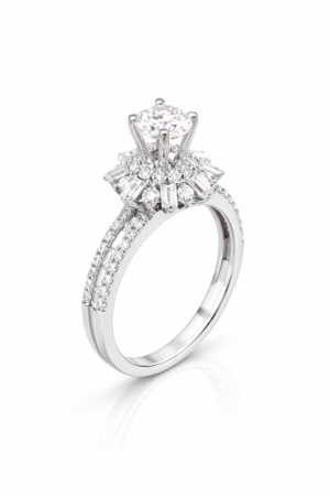 Nhẫn nữ đính kim vàng 14k Rosé Étoile NN028