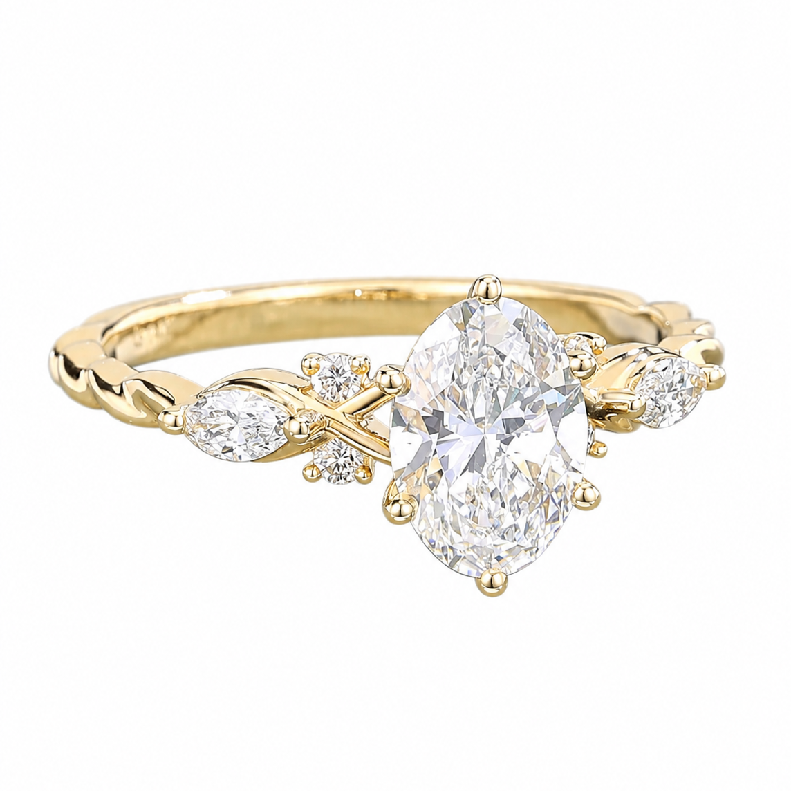 Nhẫn nữ Imperial Halo kim cương 14K NN018