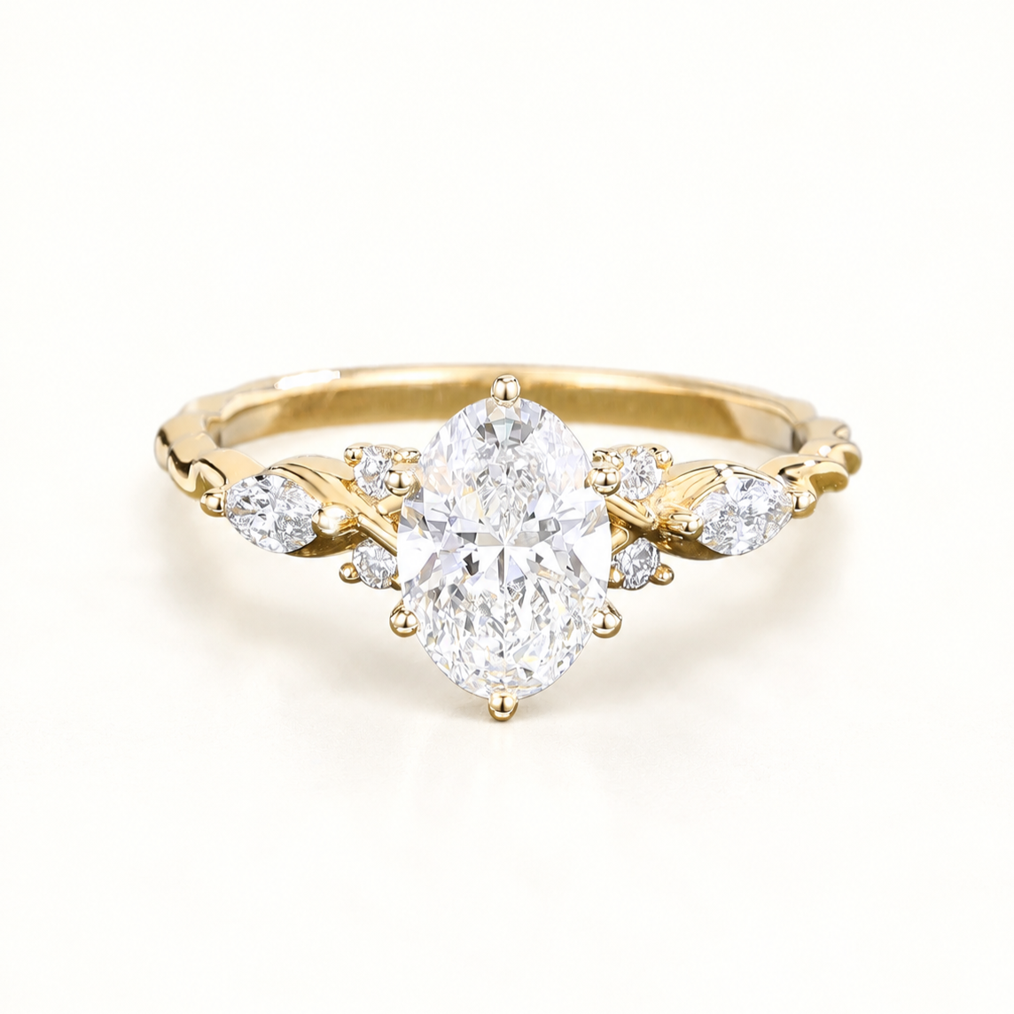 Nhẫn nữ Imperial Halo kim cương 14K NN018