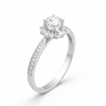 Nhẫn kim cương chủ tròn pavé nhỏ NN026