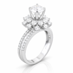 Nhẫn nữ Imperial Halo kim cương 14K NN018