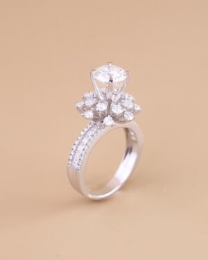 Nhẫn nữ Imperial Halo kim cương 14K NN018