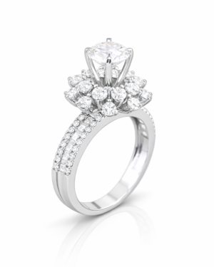 Nhẫn nữ Imperial Halo kim cương 14K NN018