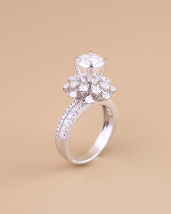 Nhẫn nữ Imperial Halo kim cương 14K NN018
