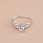 Nhẫn đính hôn kim cương âm 6 chấu NN029