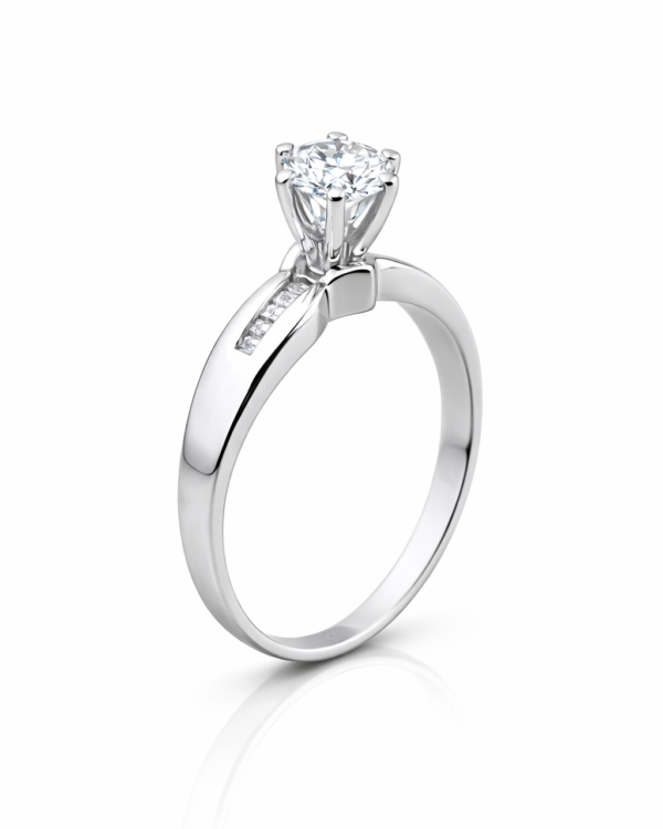 Nhẫn đính hôn kim cương âm 6 chấu NN029