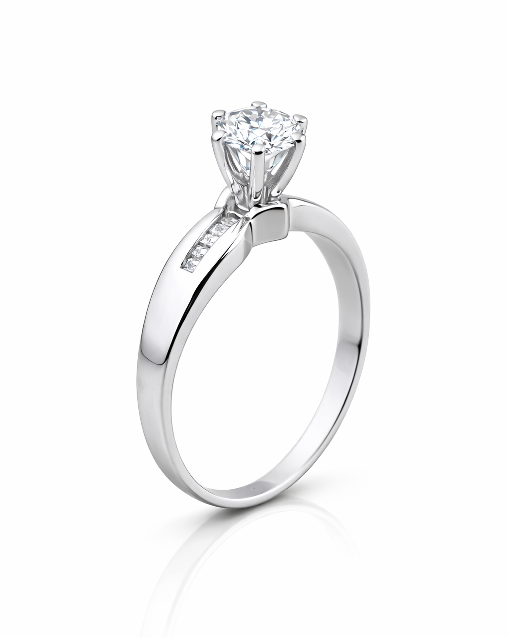 Nhẫn đính hôn kim cương âm 6 chấu NN029