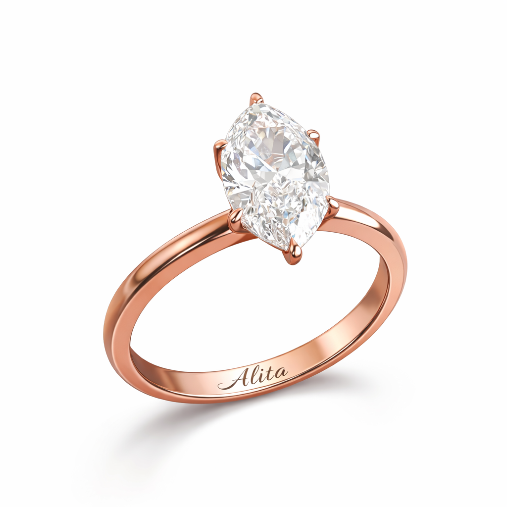 Nhẫn cầu hôn sang trọng Alita Diamond Tear