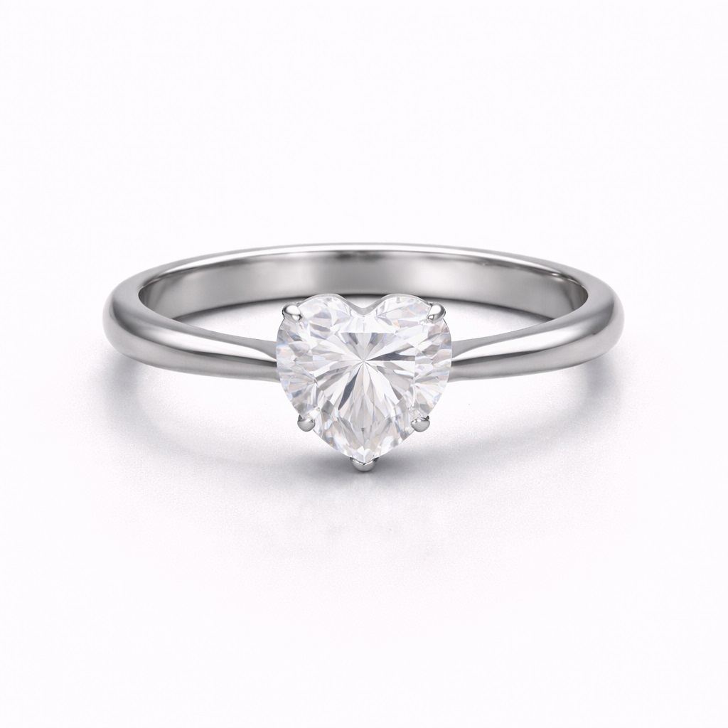 Nhẫn cầu hôn kim cương 2 mẫu Heart Shine NN041