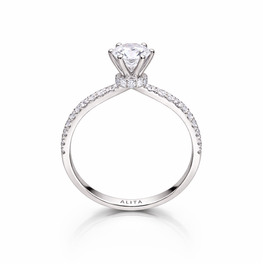 Nhẫn nữ kim cương nhân tạo Eternal Crown NN043