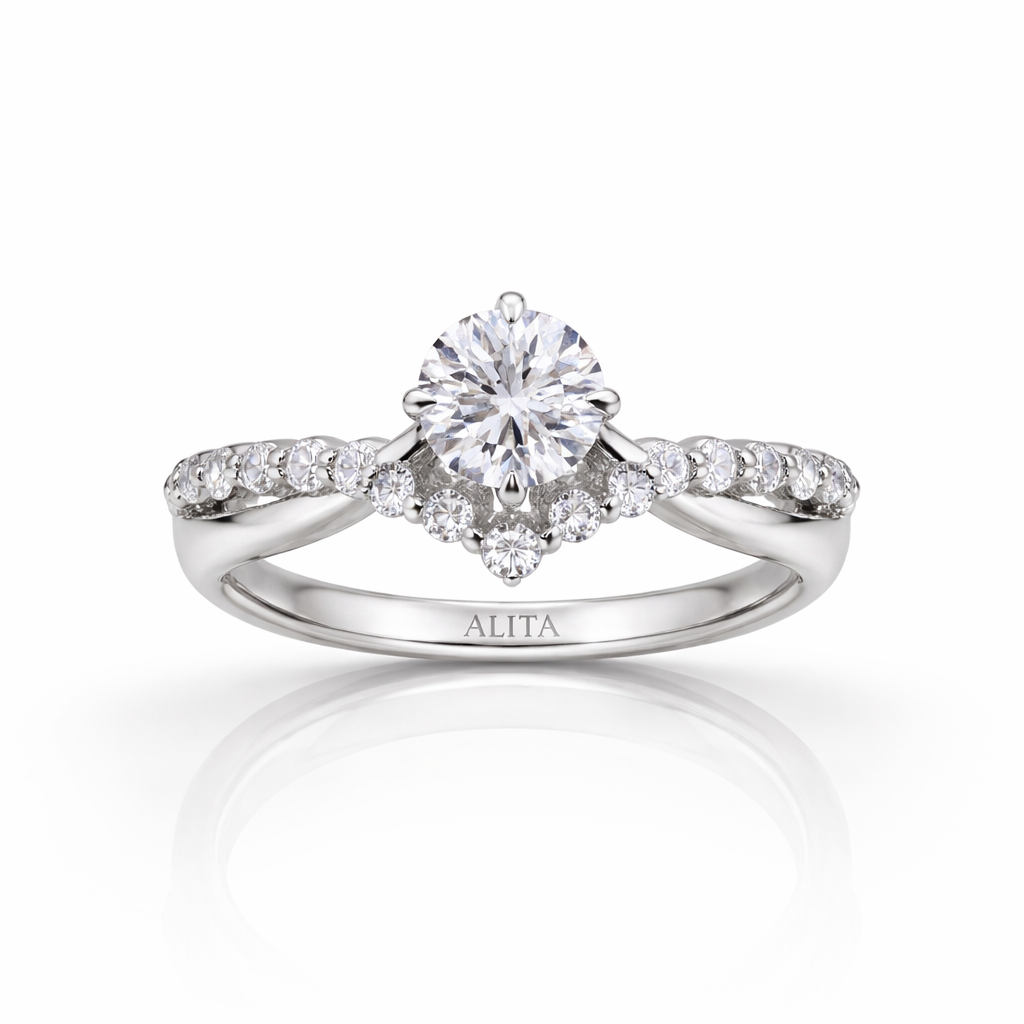 Nhẫn cầu hôn tinh tế Alita Diamond Grace NN051
