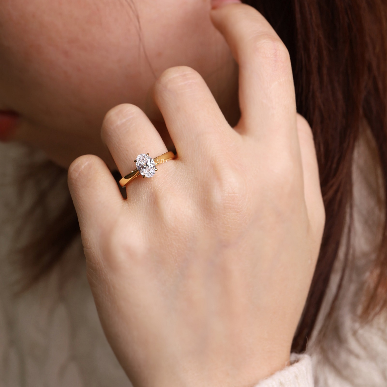 Nhẫn đính hôn kim cương Alita Aurora Gold NN059