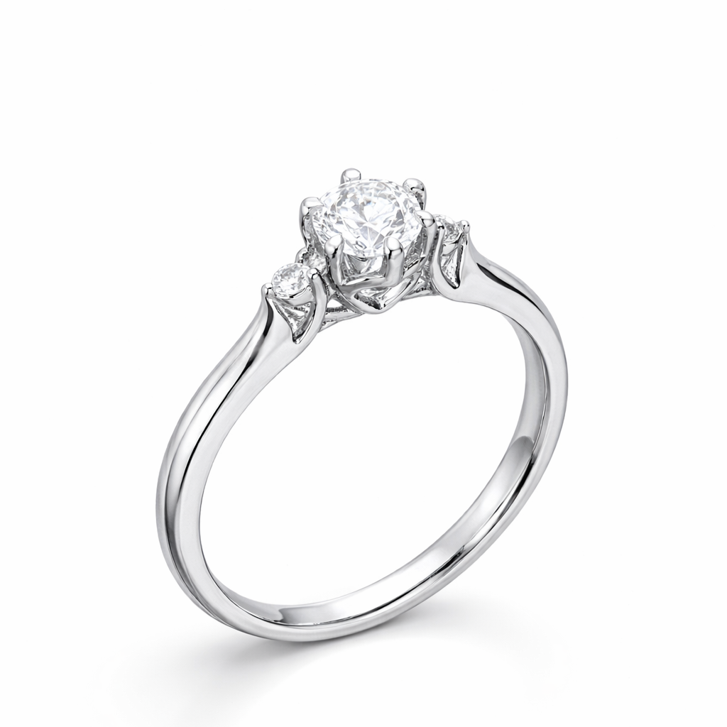 Nhẫn nữ vàng trắng 14K Luna Spark Ring NN031