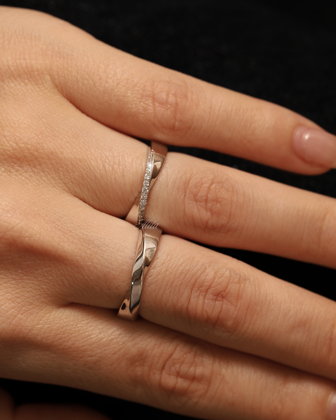 Nhẫn cưới vàng 14k Alita Infinity Love CNC028