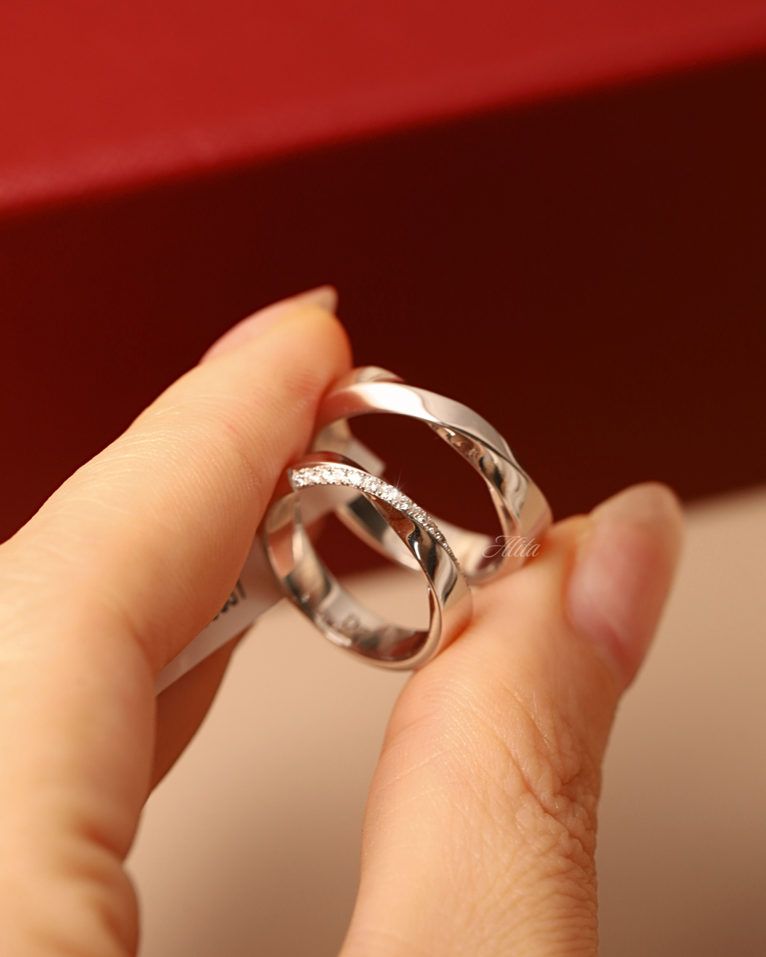 Nhẫn cưới vàng 14k Alita Infinity Love CNC028