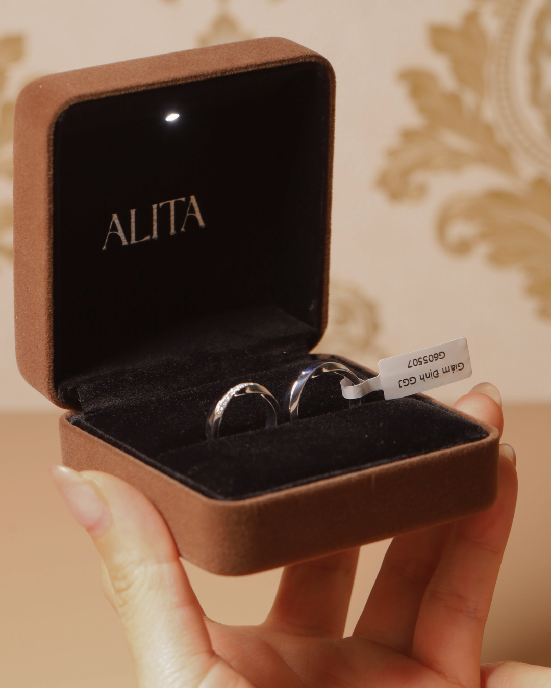Nhẫn cưới vàng 14k Alita Infinity Love CNC028