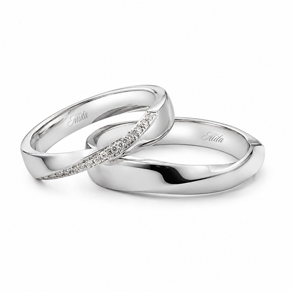 Nhẫn cưới vàng 14k Alita Infinity Love CNC028