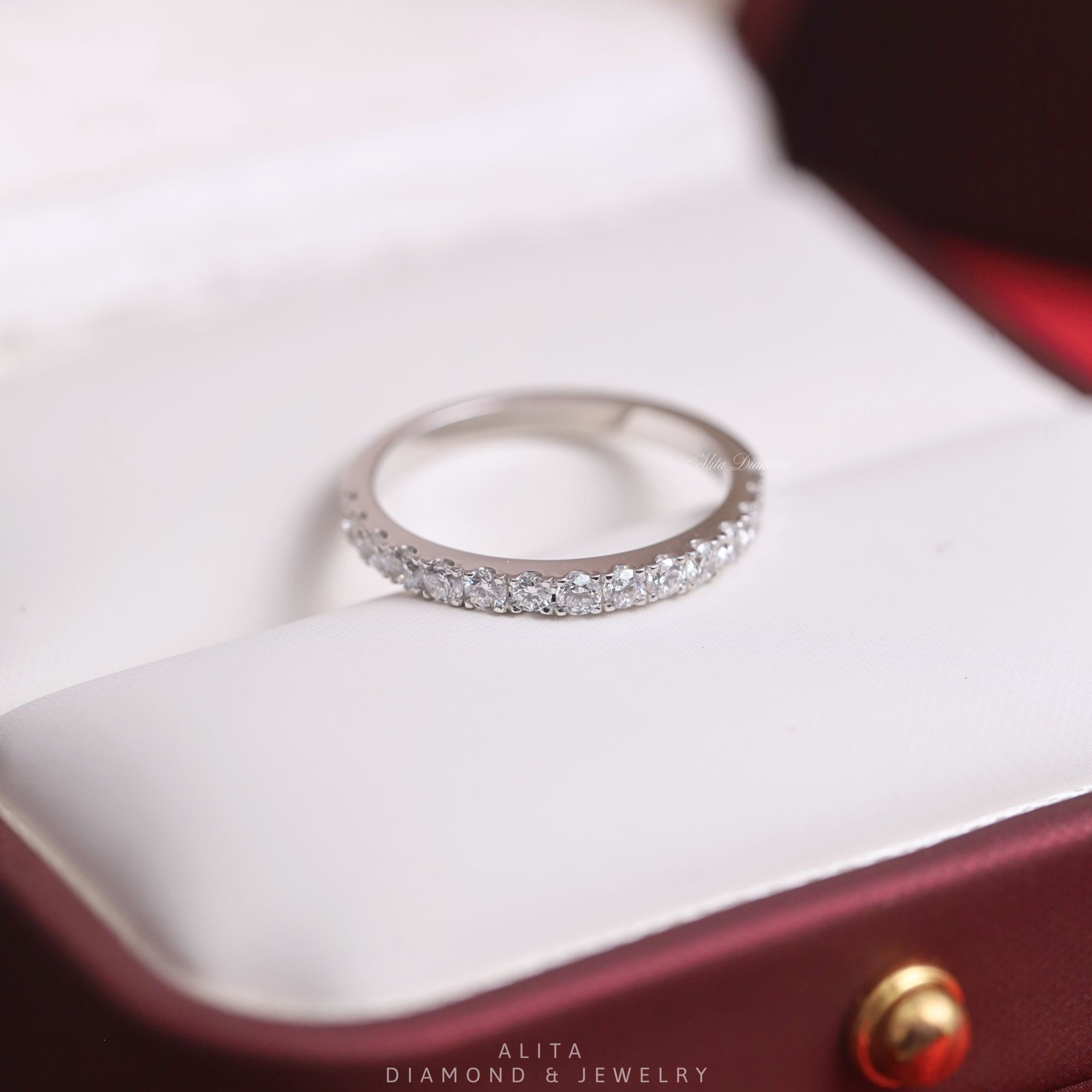 Nhẫn cưới đôi vàng 14K ALITA Eternal Vow
