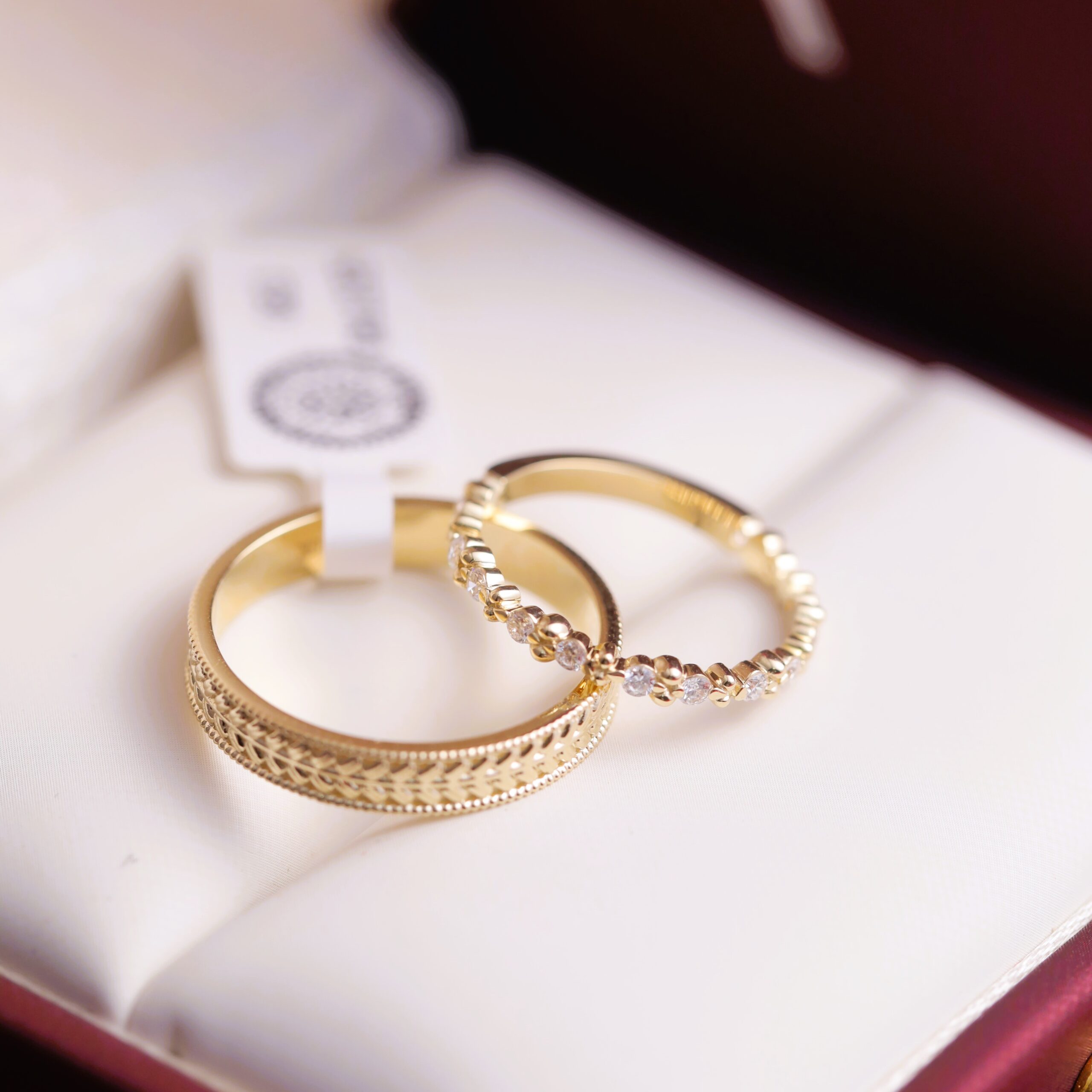 Nhẫn Cưới Vàng 10K Laurel of Love CNC038