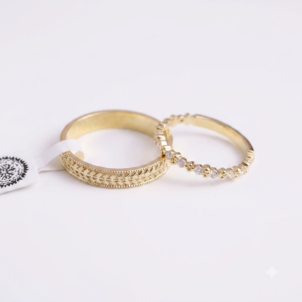 Nhẫn Cưới Vàng 10K Laurel of Love CNC038