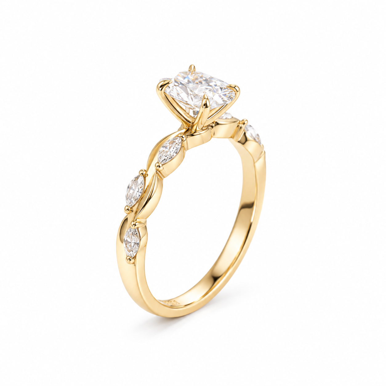 Nhẫn Cầu Hôn Vàng 14K Leaf of Love NN054