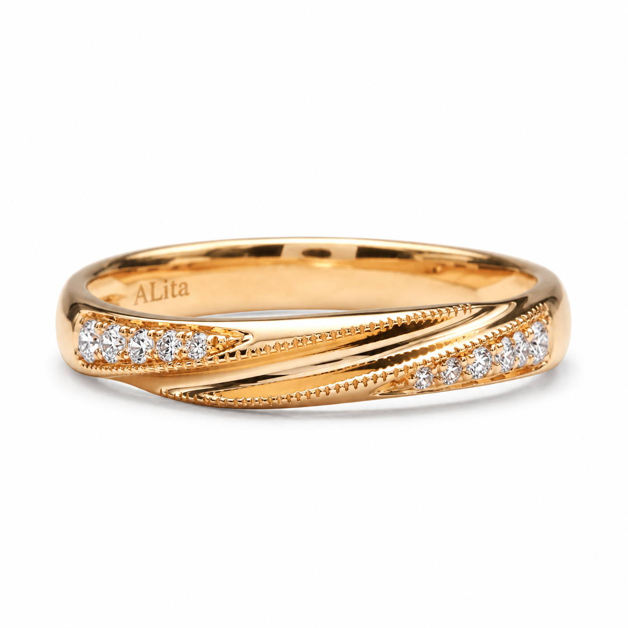 Cặp Nhẫn Cưới Vàng 10K Golden Promise CNC008