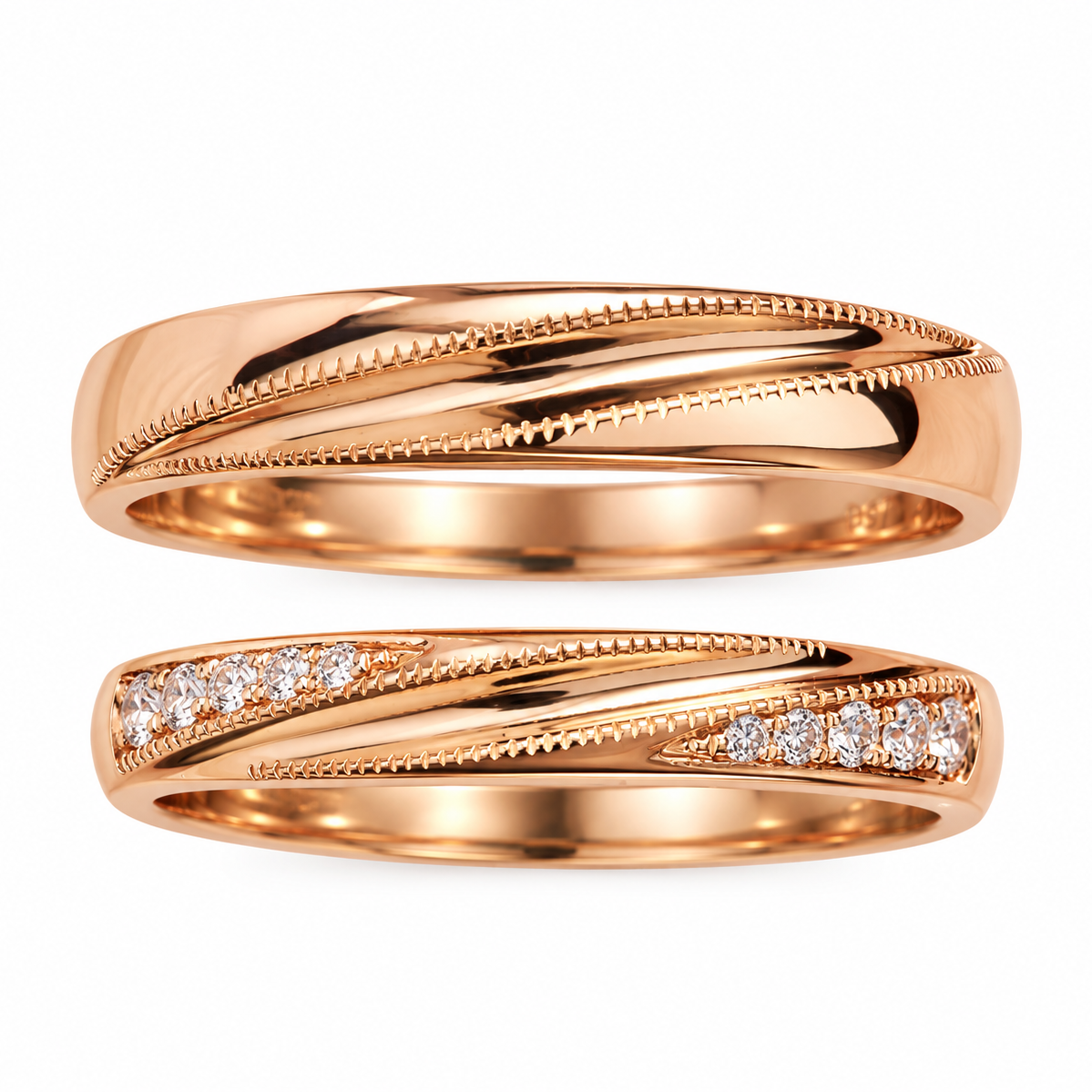Cặp Nhẫn Cưới Vàng 10K Golden Promise CNC008