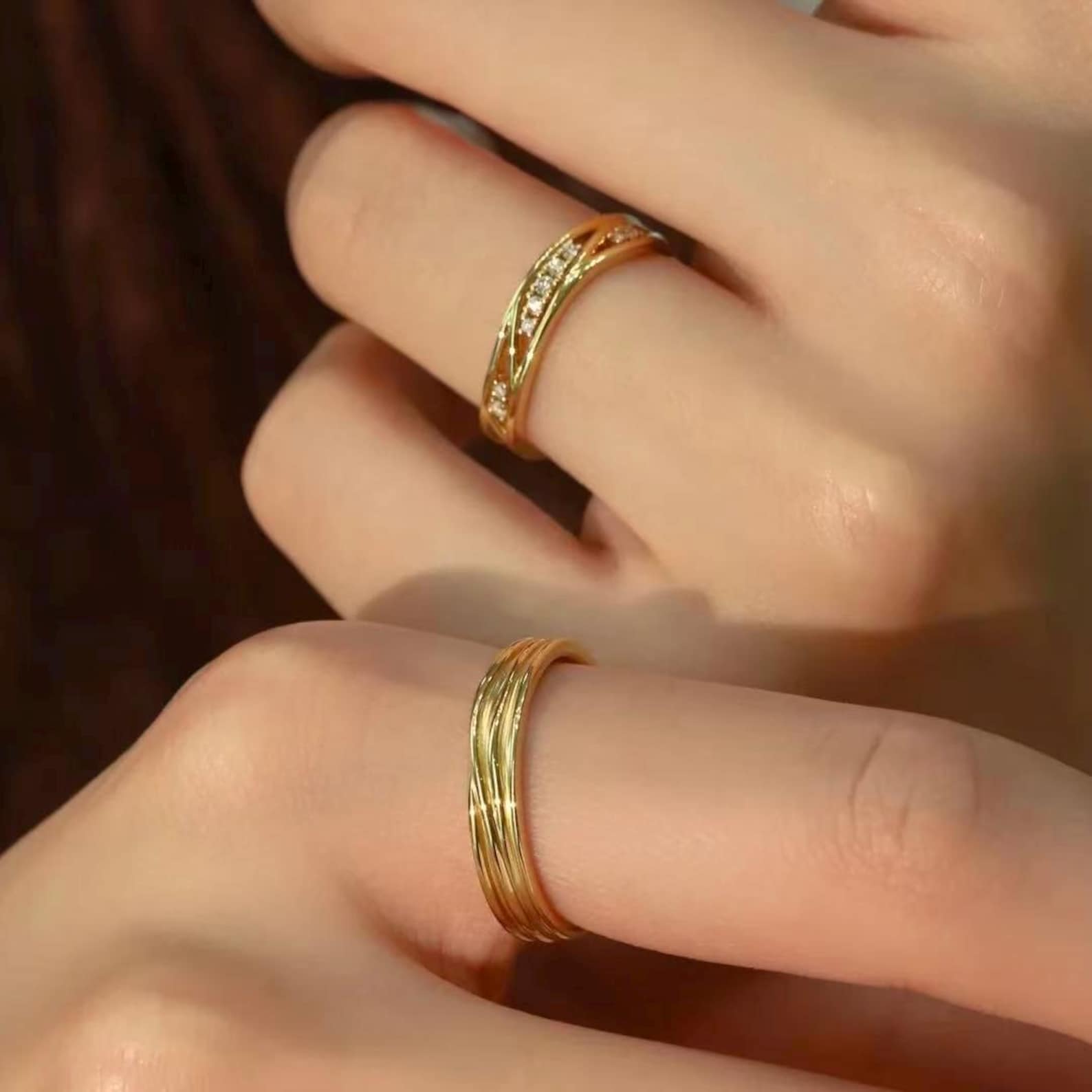 Nhẫn Cưới Vàng 14K Forever Us CNC038