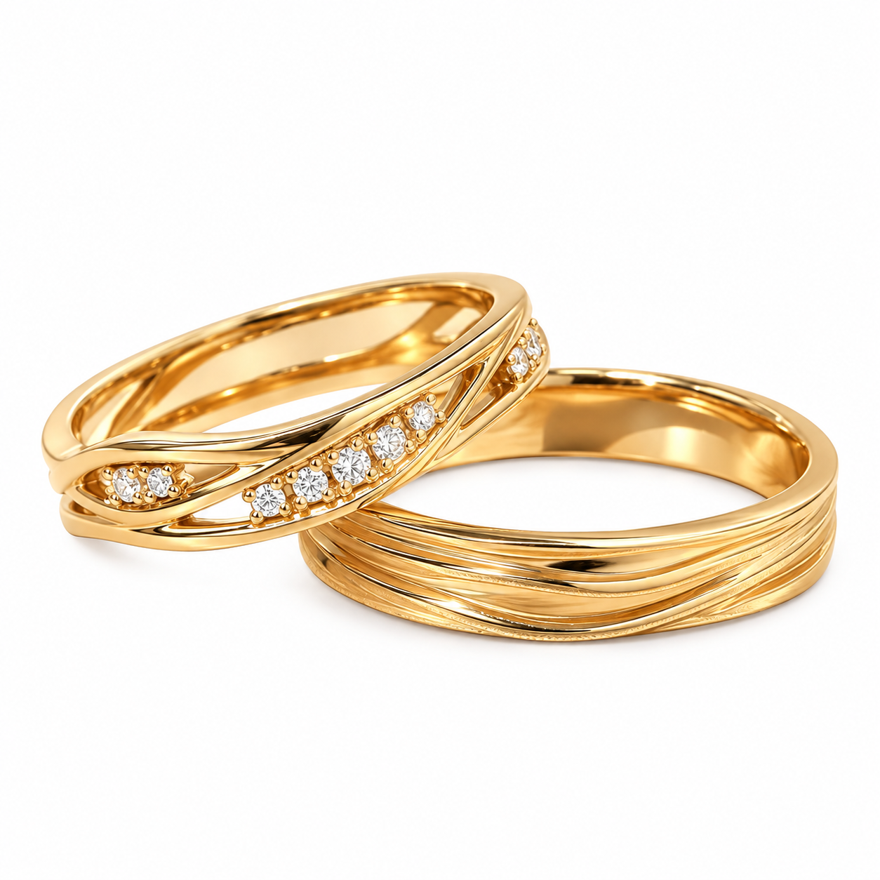 Nhẫn Cưới Vàng 14K Forever Us CNC038