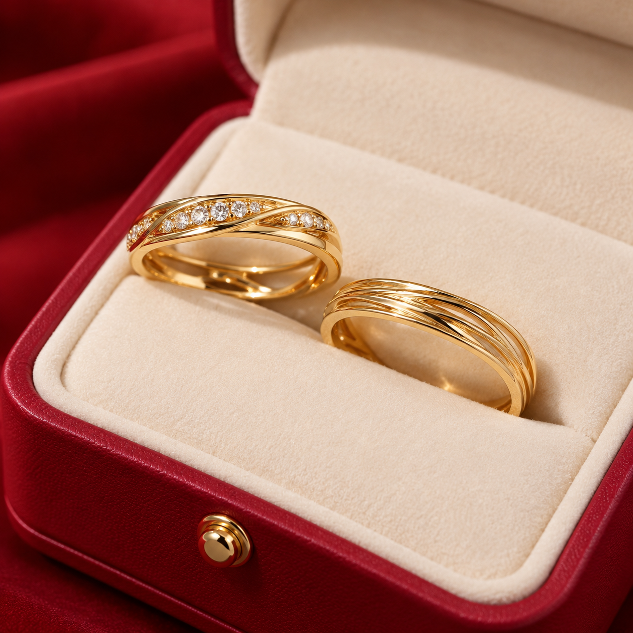 Nhẫn Cưới Vàng 14K Forever Us CNC038